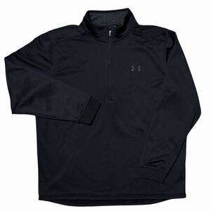 Under Armour‎ ColdGear Mens XL Black Quarter Zip Pullover Loose Fit 1320745
